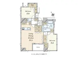 【東京都/港区虎ノ門】プラウド虎ノ門 間取り図