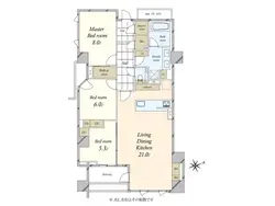 【東京都/渋谷区恵比寿西】パークナード代官山 間取り図