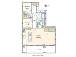 【東京都/渋谷区広尾】広尾ガーデンフォレスト F棟 間取り図