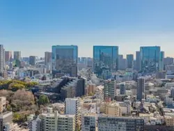 【東京都/港区白金】ザ・パークハウス白金二丁目タワー 眺望：バルコニーから（南東側）※ズームあり