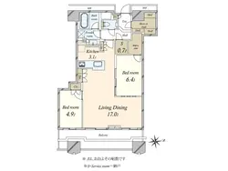 【東京都/新宿区富久町】富久クロスコンフォートタワー 間取り図