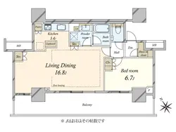 【東京都/港区海岸】ブリリアタワー浜離宮 間取り図