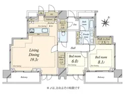 【東京都/港区高輪】ザ・パークハウス高輪タワー 間取り図