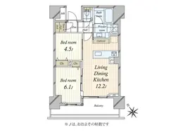 【東京都/港区虎ノ門】ウェリスタワー愛宕虎ノ門 間取り図