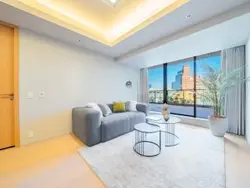 【東京都/渋谷区神宮前】プラウド神宮前 リビング：※家具・調度品は販売価格に含まれておりません