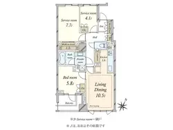 【東京都/港区南麻布】グランスイート広尾 間取り図