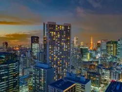 【東京都/港区芝浦】プラウドタワー芝浦 眺望：夜景　ズームなし