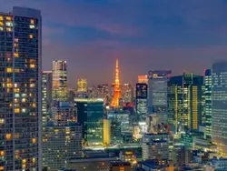 【東京都/港区芝浦】プラウドタワー芝浦 眺望：夜景　ズームあり