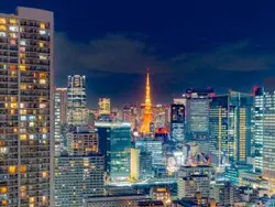 【東京都/港区芝浦】プラウドタワー芝浦 眺望：夜景　ズームあり