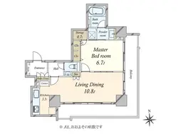【東京都/目黒区三田】恵比寿ガーデンテラス壱番館 間取り図