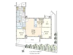 【東京都/渋谷区鉢山町】プラウド代官山 間取り図