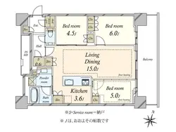 【埼玉県/さいたま市浦和区高砂】URAWA THE TOWER 間取り図