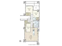 【東京都/港区港南】ワールドシティタワーズ アクアタワー 間取り図
