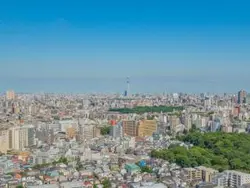 【東京都/豊島区東池袋】プラウドタワー東池袋ステーションアリーナ 眺望：南東側（ズームあり）