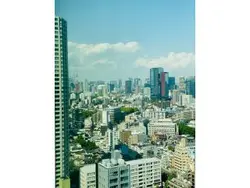 【東京都/港区白金台】プラウドタワー白金台 眺望：リビング窓から北東側を望む　※ズームあり