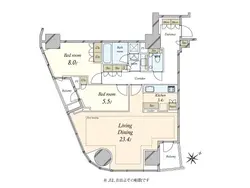 【東京都/渋谷区猿楽町】プラウド代官山フロント 間取り図