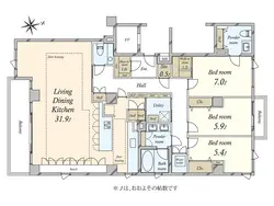 【東京都/港区三田】綱町コンドミニアム 間取り図