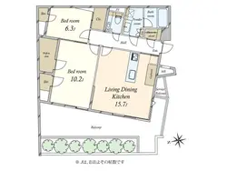 【東京都/港区麻布永坂町】ロイヤルシーズン麻布永坂 間取り図