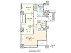 【東京都/新宿区市谷本村町】THE CENTER TOKYO　ザセンター東京 間取り図