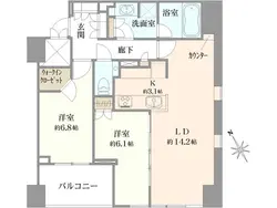 【東京都/港区麻布台】グランスイート麻布台ヒルトップタワー 間取り図