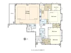 【東京都/港区南麻布】ヴィクトリアコート ウエスト 間取り図