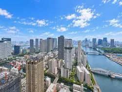【東京都/中央区月島】グランドシティタワー月島 眺望：南西側