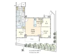 【東京都/渋谷区鉢山町】プラウド代官山 間取り図