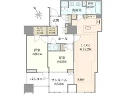 【東京都/港区三田】三田ガーデンヒルズ ノースヒル 間取り図