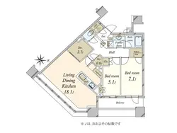 【東京都/品川区上大崎】ブリリアタワーズ目黒 ノースレジデンス 間取り図