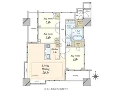 【神奈川県/川崎市中原区小杉町】エクラスタワー武蔵小杉 間取り図