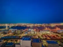 【東京都/港区港南】ワールドシティタワーズ アクアタワー 眺望：夜景 リビングダイニングから　※ズームなし