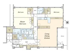 【東京都/港区元麻布】元麻布ヒルズ フォレストテラスイースト 間取り図