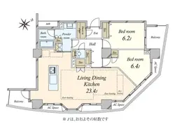 【東京都/品川区西五反田】ドレッセ目黒インプレスタワー 間取り図