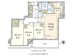 【東京都/港区芝浦】プラウドタワー芝浦 間取り図