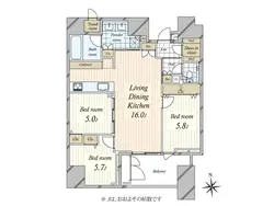 【東京都/港区三田】ザ・レジデンス三田 間取り図