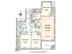 【東京都/新宿区矢来町】グランスイート神楽坂ピアースサウスヒルズ 間取り図