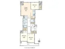 【東京都/港区港南】ワールドシティタワーズ　ブリーズタワー 間取り図