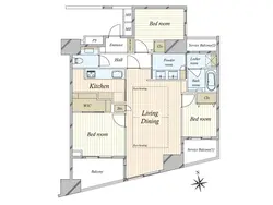 【東京都/新宿区新宿】ヒルズ新宿御苑 間取り図