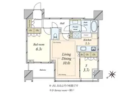 【東京都/港区三田】シティタワー麻布十番 間取り図