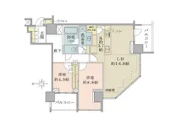 【東京都/渋谷区富ヶ谷】ブリリアタワー代々木公園クラッシィ 間取り図