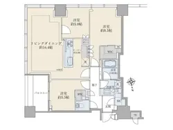 【東京都/港区白金】白金ザ・スカイ　東棟 間取り図