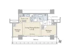 【東京都/港区海岸】ブリリアタワー浜離宮 間取り図