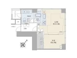 【東京都/港区六本木】マジェスタワー六本木 間取り図