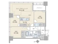 【東京都/港区白金】白金ザ・スカイ　東棟 間取り図