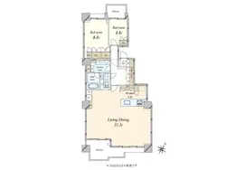 【東京都/渋谷区広尾】広尾ガーデンヒルズ センターヒル H棟 間取り図