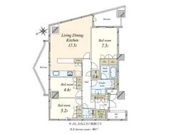 【東京都/港区港南】品川Vタワー 間取り図