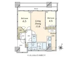 【東京都/千代田区四番町】ブランズ四番町 間取り図