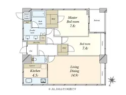 【東京都/港区赤坂】パークコート赤坂ザ・タワー 間取り図