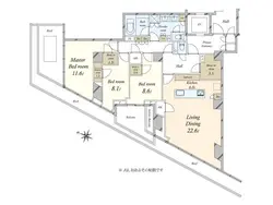【東京都/渋谷区神宮前】プラウド神宮前 間取り図