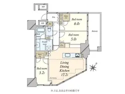 【東京都/渋谷区渋谷】プラウドタワー渋谷 間取り図